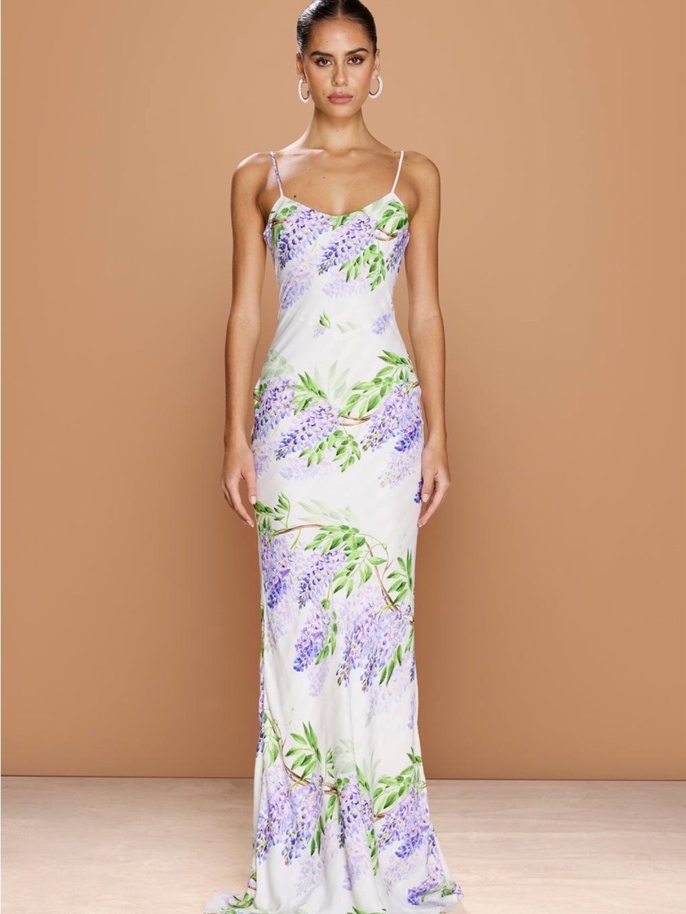 15. Sonya Moda • $436 Juliette Wisteria Floral Bias Cut Maxi Dress XL